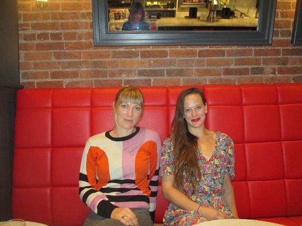 Elvira Lind and Bobbi Jene Smith with Anne-Katrin Titze at the Quad Bar